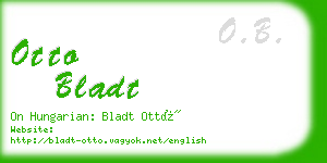 otto bladt business card